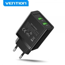 Vention Cargador de Pared 2xUSB-A 3A 18W - Carga rapida - Color Negro