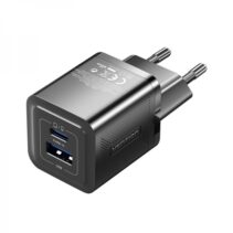 Vention Cargador de Pared GaN 2 Puertos USB (C+A) (30W/30W) - Carga rapida EU - Color Negro