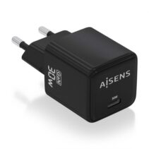 Aisens Cargador Gan USB-C 30W - Alta Eficiencia Energetica - Diseño Elegante y Moderno - Tecnologia AI para Carga Rapida