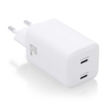 Aisens Cargador Gan USB-C 65W - Alta Eficiencia Energetica - Tecnologia AI - Multiples Protecciones - Carga Rapida y Segura - Compatible con PD3.0 y Otros Protocolos - 2 Puertos USB-C