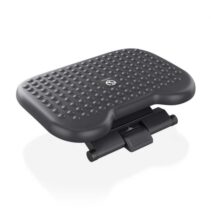 Aisens Reposapies Ergonomico Inclinable y Ajustable en Altura - Base Antideslizante - Peso Max.30kg - Material HIPS Resistente - Color Negro