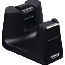 Tesa Smart Easy Cut Portarrollos de Sobremesa - Para Utilizar con una Mano - Cuchilla de Sierra - Ocupa muy poco Espacio - Color Negro