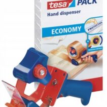 Tesa 6300 Economy Precintadora para Rollos de hasta 50mm - Tension Ajustable Manualmente - Color Rojo/Azul