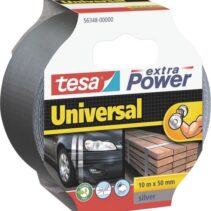 Tesa Extra Power Universal Cinta Adhesiva Multiusos 50mm x 10 Metros - Fuerte Poder de Pegado - Se Rompe Facilmente con la Mano - Resistente a la Intemperie - Color Gris