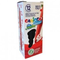 Carioca Rotulador Jumbo Monocolor - Cuerpo Octogonal Maxi - Tinta Superlavable - Punta Maxi 6mm Bloqueada - Tapa Ventilada - Color Negro