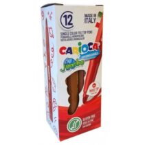 Carioca Jumbo Rotulador - Cuerpo Octogonal Maxi - Tinta Superlavable - Punta Maxi 6mm Bloqueada con Tapa Ventilada - Color Marrón