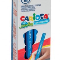 Carioca Jumbo Rotulador - Cuerpo Octogonal Maxi - Tinta Superlavable - Punta Maxi 6mm Bloqueada - Tapa Ventilada - Color Varios