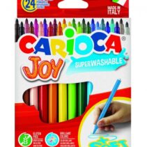 Carioca Joy Pack de 24 Rotuladores - Tinta Superlavable - Punta Fina 2.8mm - Punta Bloqueada - Tapa Ventilada - Color Varios