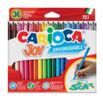 Carioca Joy Pack de 36 Rotuladores - Tinta Superlavable - Punta Fina 2.8mm - Punta Bloqueada - Tapa Ventilada - Color Varios