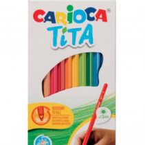 Carioca Tita Pack de 12 Lapices de Resina - Cuerpo Hexagonal - Escritura Blanda - Mina Segura y Super Resistente a las Caidas - Color Varios