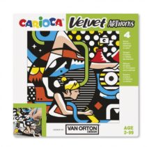 Pack Carioca Velvet Van Orton Street Pack de 4 Ilustraciones de Terciopelo para Colorear - Suave Textura - Desarrolla Destreza y Creatividad - Colaboracion con Van Orton Design - Color Varios