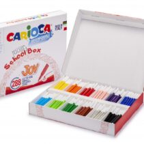 Carioca Joy School Box Pack de 288 Rotuladores - Punta 2.8mm - Tinta Superlavable - Bloqueada y con Tapa Ventilada - Ideal para Colegios - Colores Surtidos