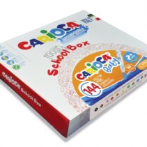 Carioca Baby Marker 2+ School Box Pack de 144 Rotuladores - Punta Redonda y Bloqueada - Cuerpo de Gran Dimension - Superlavables - Dermatologicamente Testados - Color Varios