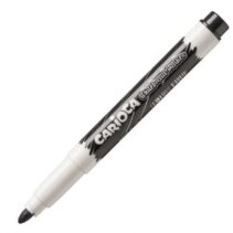 Carioca Rotulador para Pizarra Blanca Clip - Tapa con Clip - Se Borra Facilmente - Se Seca Rapidamente - Punta de Ø 4.5mm - Color Negro