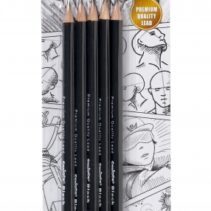 Carioca Black Pack de 5 Lapices de Grafito - Faciles de Borrar y Sacar Punta - Cuerpo Triangular Agradable al Tacto - Mina Resistente a Caidas - Color Negro