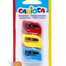 Carioca Pack 3 Sacapuntas de Colores con 1 Agujero - Apto para Lapices/Ceras Triangulares