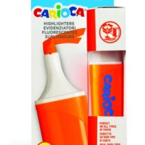 Carioca Memolight Subrayador - Punta Biselada de 5mm - Color Brillante y Lavable - Tinta a Base de Agua - Color Naranja