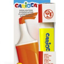 Carioca Memolight Subrayador - Color Brillante y Lavable - Tinta a Base de Agua - Punta Biselada - Color Amarillo