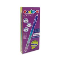 Carioca Oops Easy Pack de 12 Boligrafos Borrables - Tinta Termo Sensible - Cuerpo con Efecto Degradado - Punta de Ø 0.7mm - Doble Goma - Color Varios