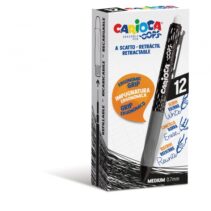 Carioca Oops Boligrafos Borrables - Tinta Negra Termo Sensible - Empuñadura Ergonomica Triangular - Punta de Ø 0.7mm - Recambios Compatibles - Color Negro