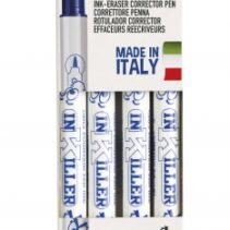 Carioca Inkiller Pack de 4 Rotuladores Correctores para Tinta Estilografica - Blister - Color Azul