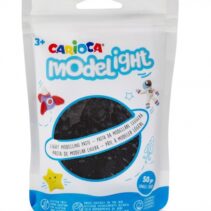 Carioca Modelight Pack de Pasta de Moldear Super Ligera - Elastica y Maleable - Se Seca al Aire - No Ensucia las Manos - Reutilizable con Agua - Color Negro