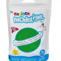 Pack Carioca Modelight Pasta de Moldear - Super Ligera - Elastica - Maleable - Se Seca al Aire - No Ensucia - Colores Brillantes - sin Gluten - Reutilizable con Agua - 50gr - Color Verde