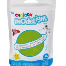 Carioca Modelight Pack de Pasta de Moldear Super Ligera - Elastica y Maleable - Se Seca al Aire - No Ensucia las Manos - Reutilizable con Agua - Color Verde