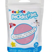 Carioca Modelight Pack de Pasta de Moldear Super Ligera - Elastica y Maleable - Se Seca al Aire - No Ensucia las Manos - Reutilizable con Agua - Color Rosa