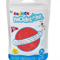 Carioca Modelight Pack de Pasta de Moldear Super Ligera - Elastica y Maleable - Se Seca al Aire - No Ensucia las Manos - Reutilizable con Agua - Color Rojo