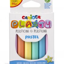 Carioca Pack de 6 Plastilinas Colores Pastel - Facil de Usar - No Se Seca - Reutilizable - Colores Brillantes y Mezclables - Libre de Gluten - Color Varios