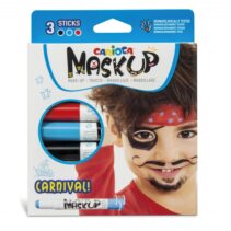 Carioca Mask Up Pack de 3 Colores para la Piel en Barra Carnival - Colores Brillantes - Lavables - Base Agua - Incluye 2 Tutoriales Paso a Paso - Color Varios