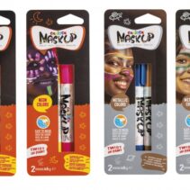 Pack Carioca Mask Up Metallic 2 Unidades - Colores para la Piel en Stick Metalicos - Colores Brillantes - Lavables - Base Agua - Se Pueden Mezclar - Color Varios