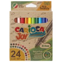 Carioca Joy Pack de 24 Rotuladores Punta Fina Eco Family - Tinta Superlavable - Punta Fina 2.8mm Bloqueada - Capuchon Ventilado - Color Varios