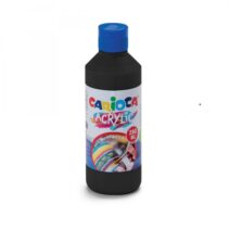 Carioca Botella de Tempera Acrilica - 250ml - Colores Brillantes - Resistente a la Luz - Efecto Tridimensional - Apto para Todas las Superficies - Color Negro