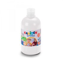 Carioca Botella Tempera 500ml - Colores Superlavables - Faciles de Mezclar - Aplicable en Materiales Porosos - Alta Opacidad - Color Blanco