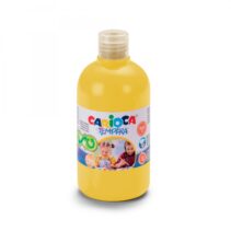 Carioca Botella Tempera 500ml - Colores Superlavables - Faciles de Mezclar - Aplicable en Materiales Porosos - Alta Opacidad - Color Amarillo