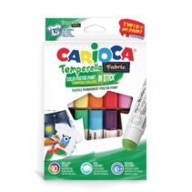 Carioca Temperello Textil Pack de 10 Pinturas para Tejidos - Colores Brillantes y Lavables - Alta Cobertura - Fijacion con Plancha - Lavable a Maquina Hasta 60°C - sin Disolventes - Color Varios