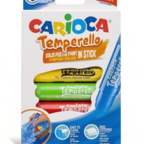 Carioca Temperello Pack de 6 Temperas Solidas - Colores Brillantes y Lavables - Gran Cobertura - Faciles de Mezclar - Acabado Satinado - Secado Rapido - No Arruga el Papel - Color Varios