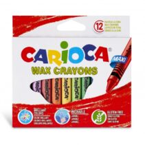 Carioca Maxi Pack de 12 Ceras - Colores Brillantes - Lavables - Cuerpo de Ø 12mm - Color Varios