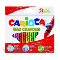 Carioca Maxi Pack de 24 Ceras - Colores Brillantes - Lavables - Cuerpo de Ø 12mm - Color Varios