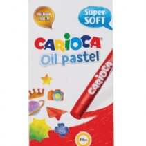 Carioca Pack de 12 Pasteles al Oleo - Colores Brillantes - Lavables - Resistentes a la Luz - Cubrientes - Faciles de Mezclar - Maxi Cuerpo Ø 10mm - Uso en Papel