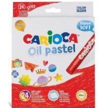 Carioca Pack de 24 Pasteles al Oleo - Colores Brillantes - Lavables - Resistentes a la Luz - Cubrientes - Faciles de Mezclar - Maxi Cuerpo - Uso en Papel