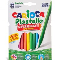 Carioca Pack de 12 Plasticeras - Extra Limpias - No Dejan Color en las Manos - Duran Tres Veces mas - Colores Brillantes y Lavables - Faciles de Afilar - Color Varios