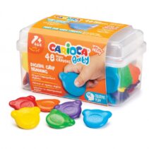 Carioca Baby Teddy Crayons Pack de 48 Ceras - Maletin de Plastico - Certificadas a Partir de 12 Meses - Diseñadas para Entrenar el Agarre Digital - Color Varios