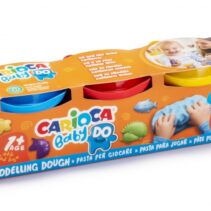 Carioca Baby Do Pack de 3 Pastas de Modelar - Super Ligera - Elastica - Maleable - Ideal para Primeras Experiencias Tactiles - Se Seca al Aire - Color Varios