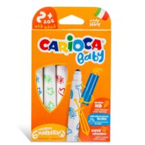 Carioca Baby Marker Pack de 6 Rotuladores - Punta Redonda y Bloqueada - Cuerpo de Gran Dimension - Superlavables - Dermatologicamente Testados - Color Varios