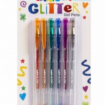 Carioca Glitter Gel Pack de 6 Boligrafos - Punta Ø 1mm - Tinta Gel Glitter - para Superficies Oscuras - Escritura Brillante y Colorida - Color Varios