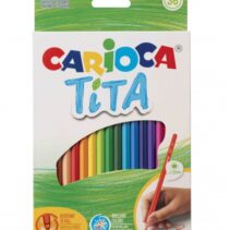 Carioca Tita Pack de 36 Lapices de Resina - Cuerpo Hexagonal - Colores Brillantes y Lavables - Escritura Blanda - Mina Ø 3mm Segura y Super Resistente a las Caidas - Color Varios