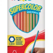 Carioca Supercolor Pack de 12 Lapices de Madera - Cuerpo Hexagonal - Colores Intensos y Gran Opacidad - 3.3mm de Grosor - Color Varios